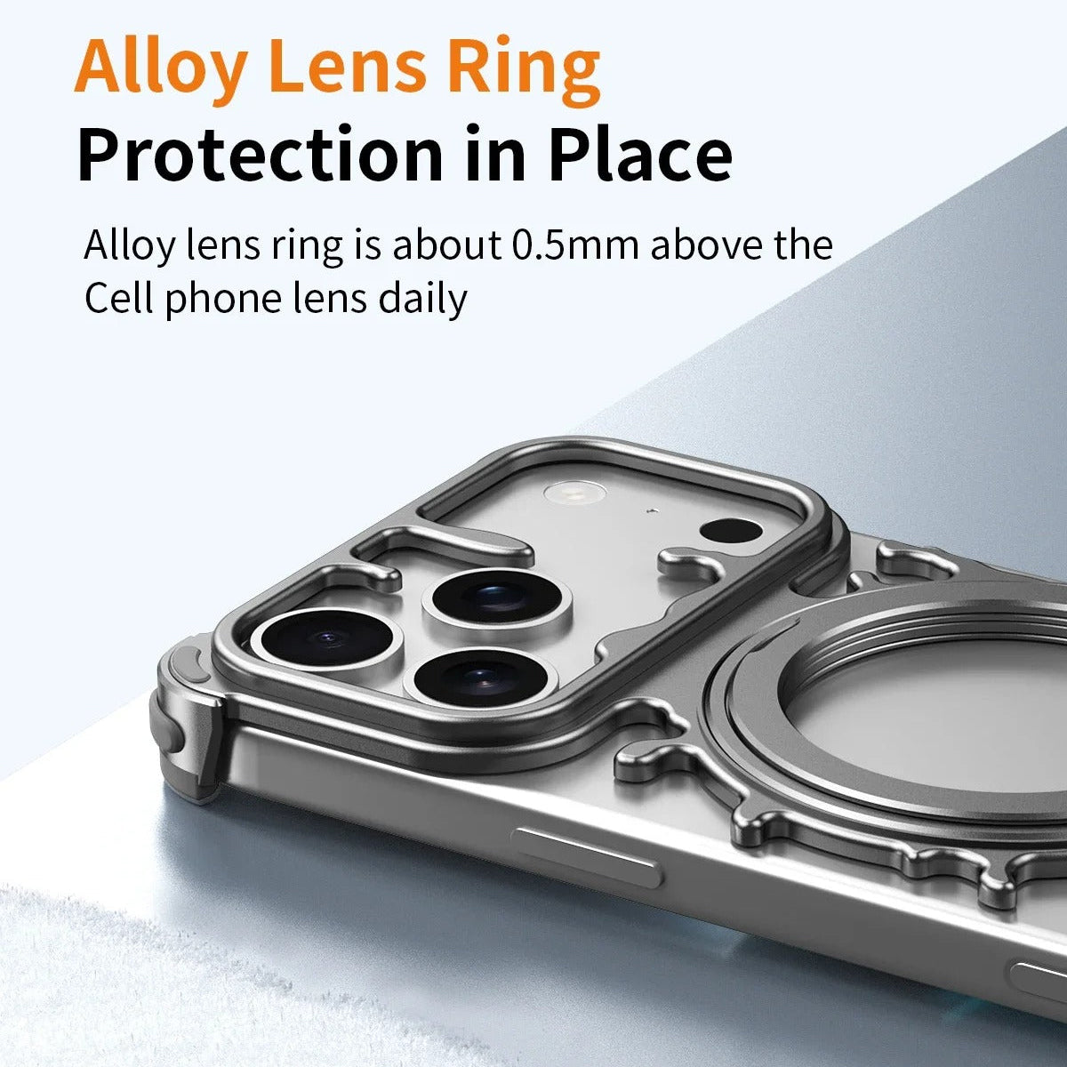 Minimalist iPhone Case — Frameless Magnetic Metal Back Cover with Shockproof Anti-Scratch Dustproof Design