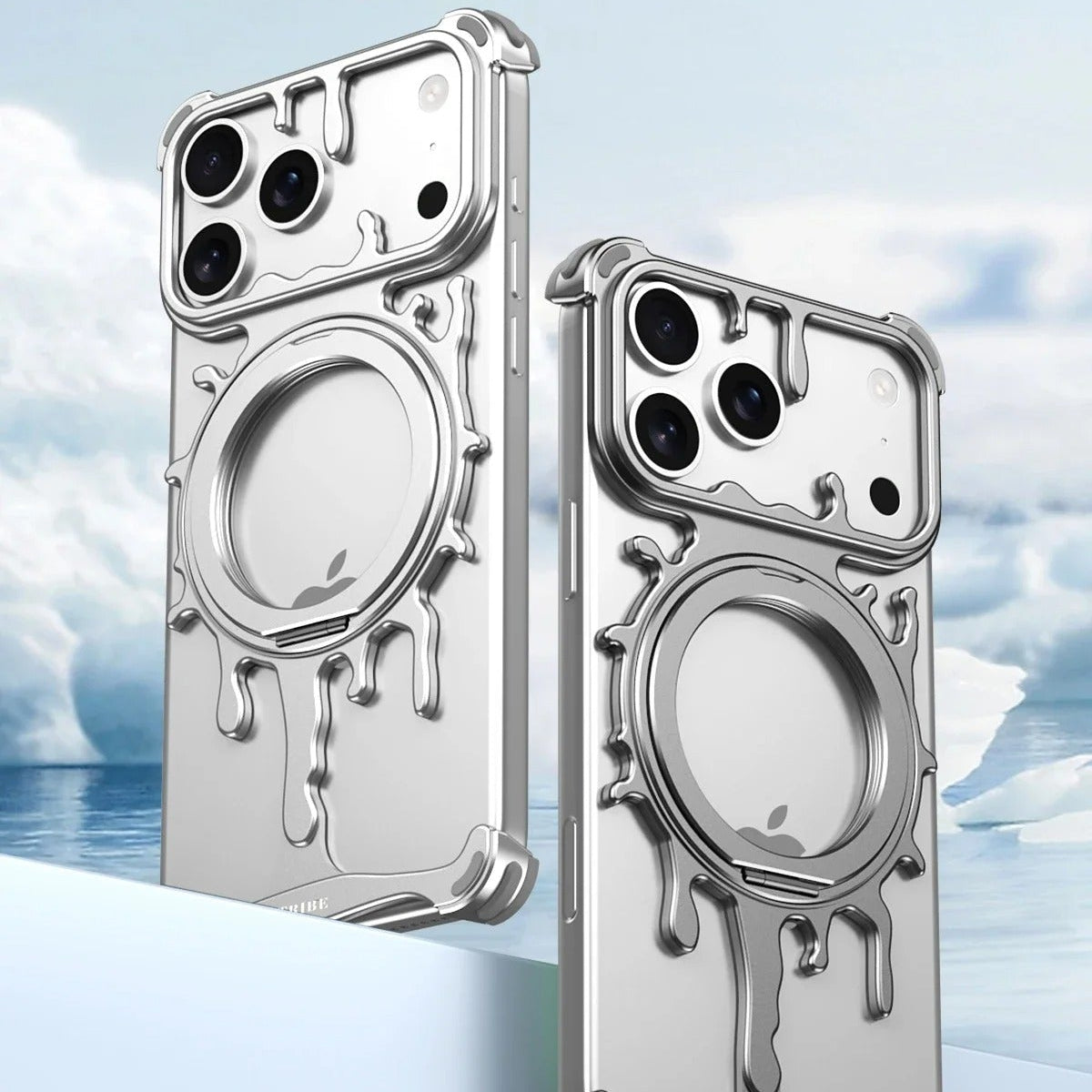 Minimalist iPhone Case — Frameless Magnetic Metal Back Cover with Shockproof Anti-Scratch Dustproof Design