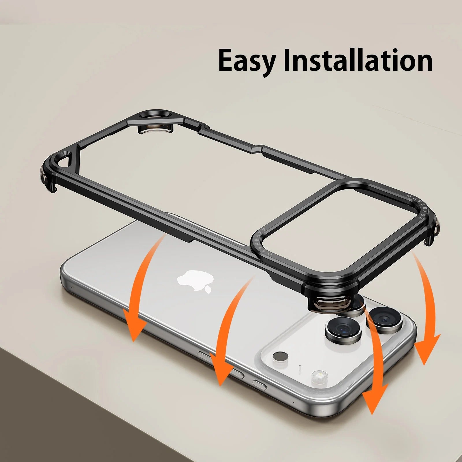 Minimalist iPhone Case — Ultra-Thin Aluminum Alloy Cover with Shockproof Protection and Wireless-Charging Support