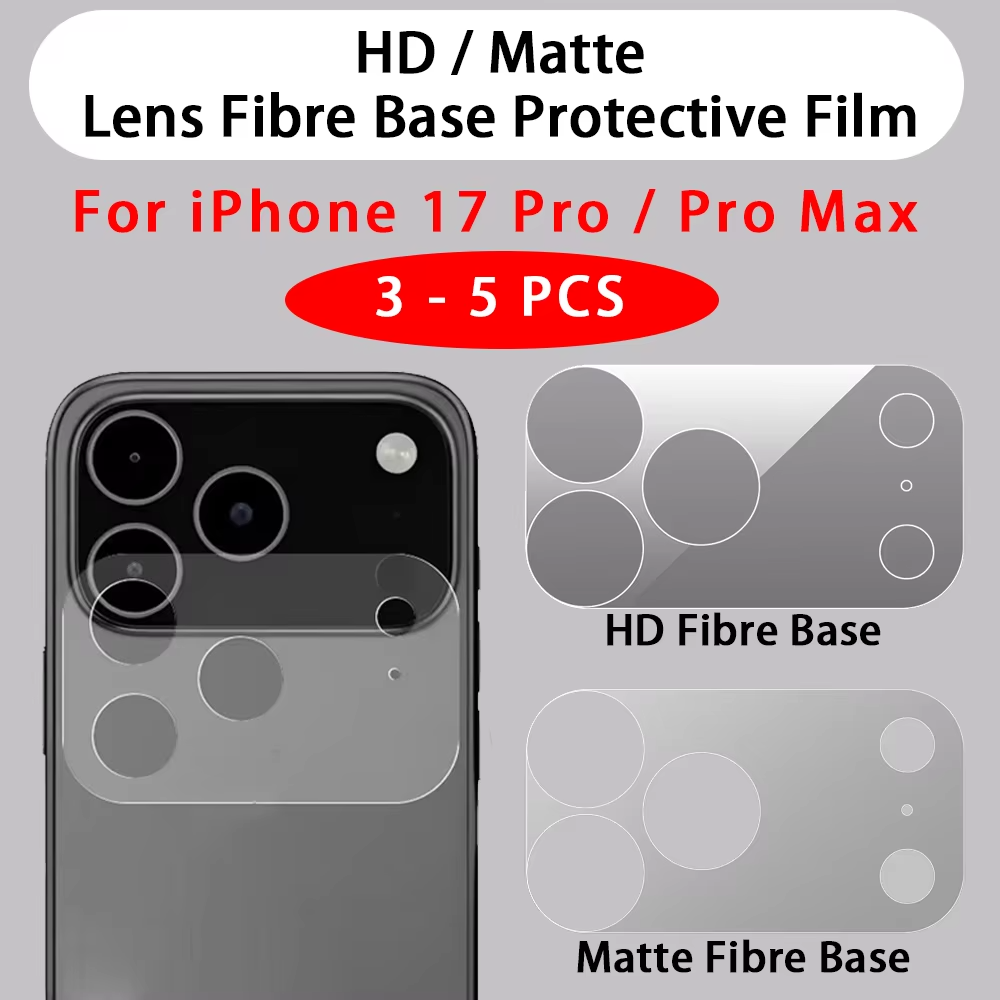 Minimalist iPhone Fiber Camera Lens Protective Film, HD & Matte Transparent Coverage with Lightweight Hollow Base, Scratch Resistance