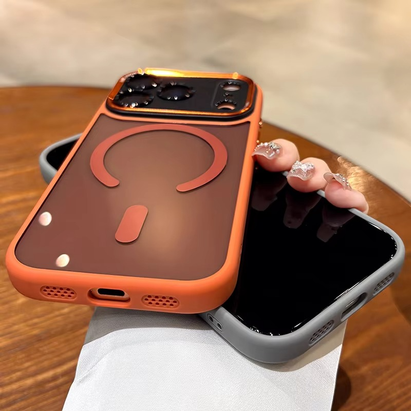 Premium Clear Magnetic iPhone Case MagSafe Compatible Shockproof Anti-Fingerprint Cover with Wireless Charging Support and Slim Grip Design