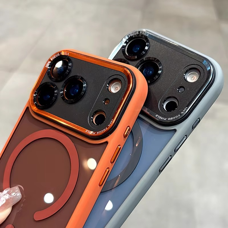 Premium Clear Magnetic iPhone Case MagSafe Compatible Shockproof Anti-Fingerprint Cover with Wireless Charging Support and Slim Grip Design