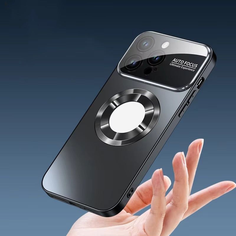 Premium MagSafe Compatible Shockproof iPhone Case with Glass Camera Lens Protection, Magnetic Wireless Charging, Slim Anti-Fingerprint Cover