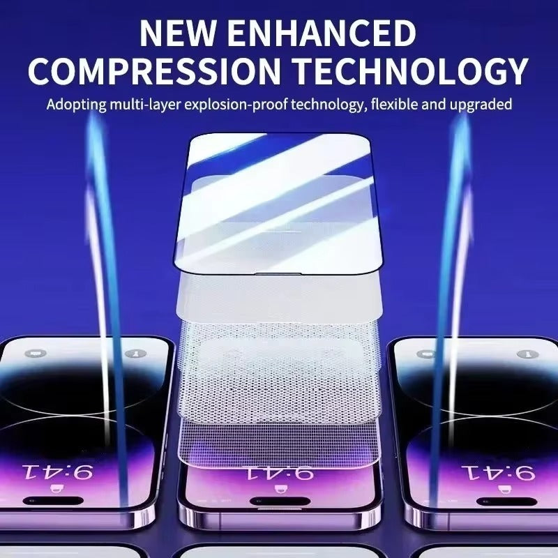 Premium iPhone 8K Tempered Glass Screen Protector – Ultra HD Front Protection, Matte Anti-Spy Finish, Anti-Fingerprint, Anti-Scratch & Shatter-Resistant Glass with Alignment Tool