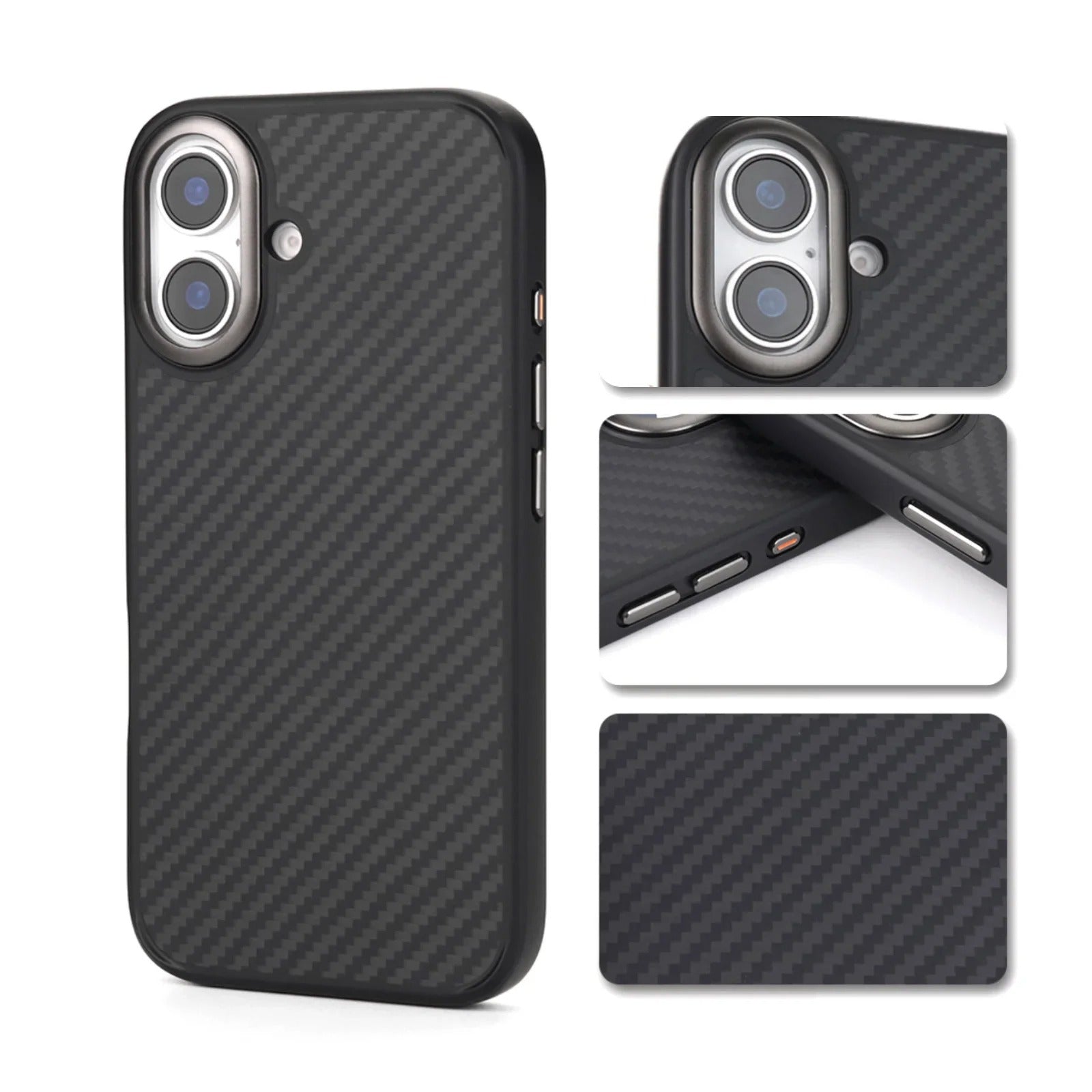 Premium iPhone Case — 1500D Aviation Carbon Fiber MagSafe Cover with Shockproof TPU Shell, Ultra-Lightweight High-Strength Protection
