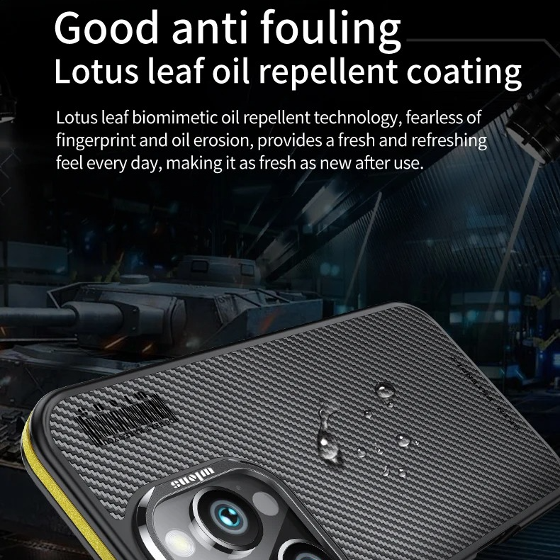 Premium iPhone Case — 600D Kevlar Series Magnetic Cover with Metal Camera Ring, Shockproof Half-Wrapped PC+TPU Design & MagSafe Compatibility