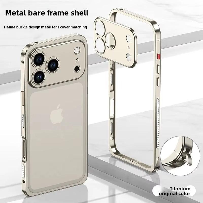 Premium iPhone Case — Aluminum Alloy Frame Cover with Heat-Dissipation Design and Shockproof Durable Metal Protection