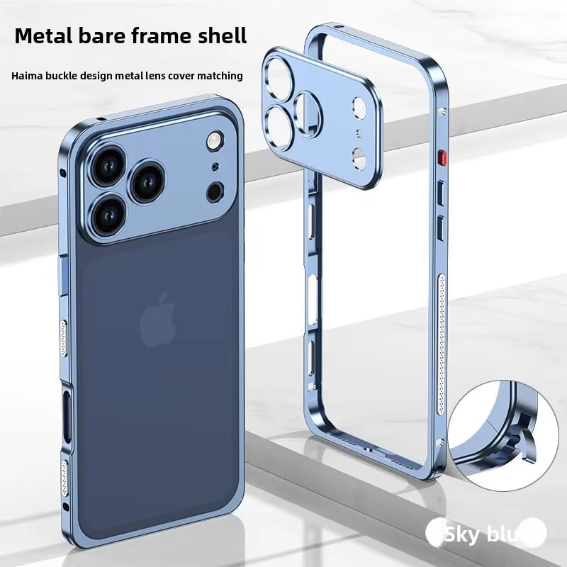 Premium iPhone Case — Aluminum Alloy Frame Cover with Heat-Dissipation Design and Shockproof Durable Metal Protection