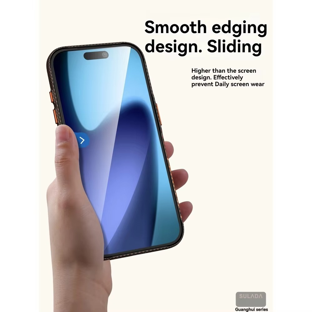 Premium iPhone Case — Carbon Fiber Pattern MagSafe Cover with Kevlar-Style Shockproof PC Hard Protection & Magnetic Alignment Design