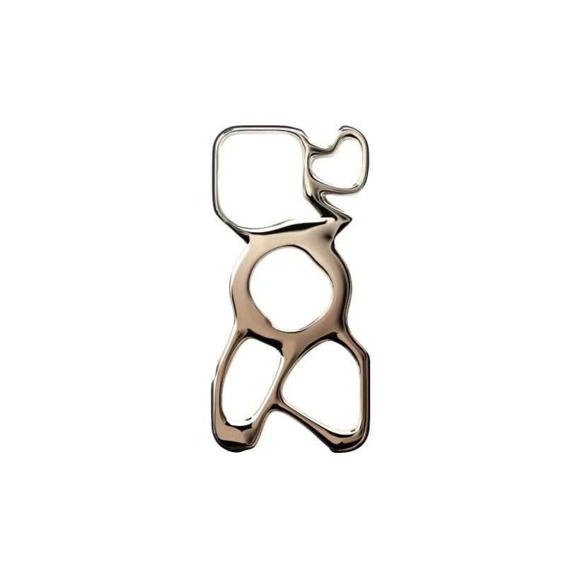 Premium iPhone Case — Hollow Electroplated Magnetic Cover with Shockproof Tough PC Design & Silver Plated Protective Frame