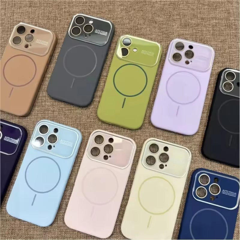 Premium iPhone Case — Liquid Silicone MagSafe Cover with Acrylic Lens Protection, Shockproof Soft-Touch Design & Half-Wrapped Finish