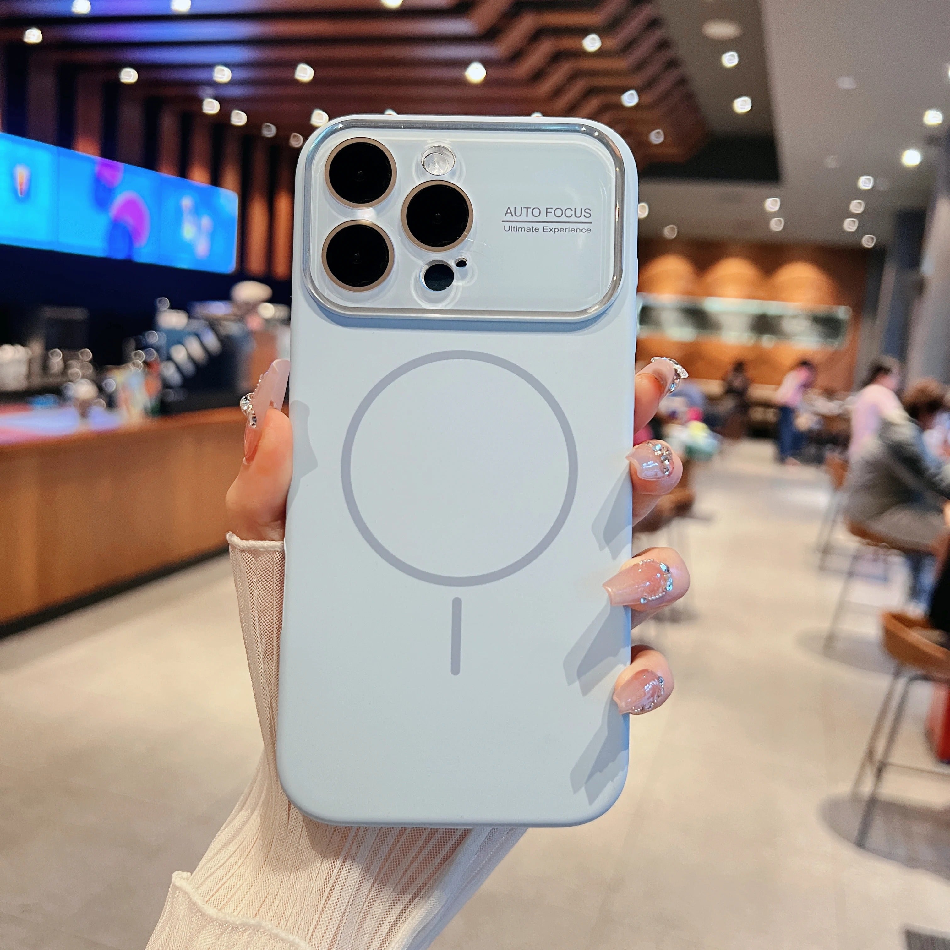 Premium iPhone Case — Liquid Silicone MagSafe Cover with Acrylic Lens Protection, Shockproof Soft-Touch Design & Half-Wrapped Finish