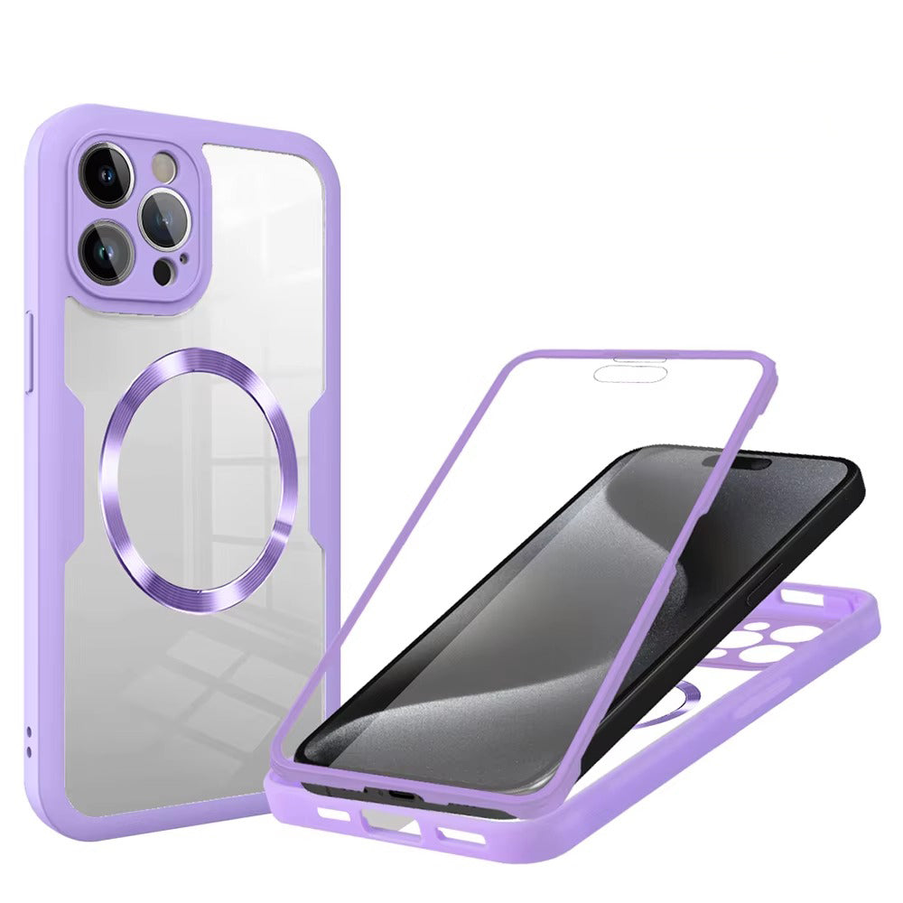 Premium iPhone Case — MagSafe Transparent Full-Body Cover with 360° Protection, Anti-Fingerprint Anti-Scratch Design and Non-Slip Silicone + PC Build