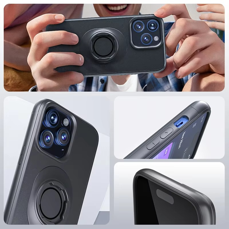 Premium iPhone Case — Shockproof Half-Wrapped Quad-Style Bike Mount Holder, Tough Nylon + PC/TPU, Anti-Scratch, Non-Slip Cover