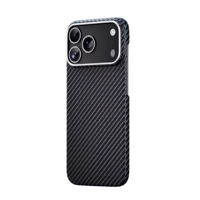 Premium iPhone Case — Slim Kevlar Carbon Fiber Armor Cover with Alloy Camera Frame, Anti-Fingerprint Anti-Scratch Full-Coverage Protection & Lightweight Non-Slip Design