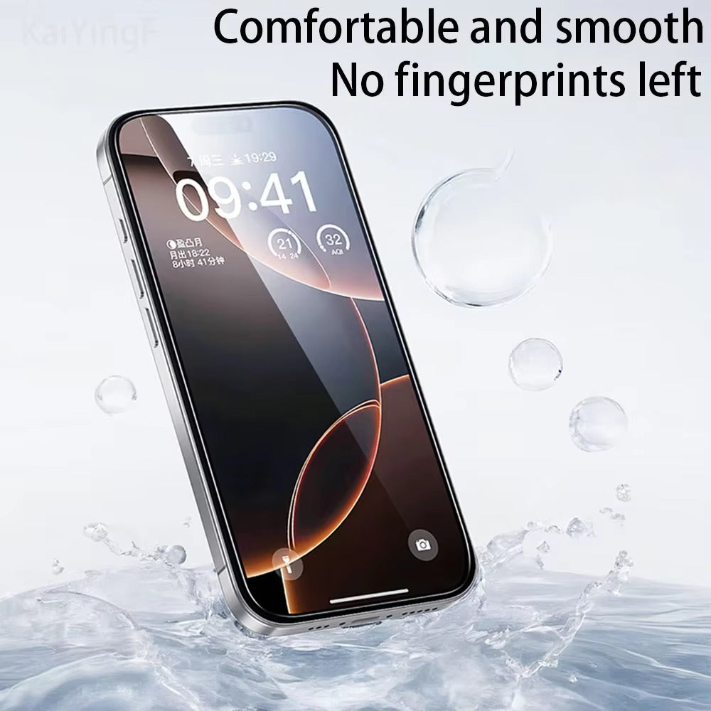 Premium iPhone Full Cover Tempered Glass Screen Protector – Clear HD Front Protection, Anti-Fingerprint, Anti-Scratch & Shatter-Resistant Protective Glass