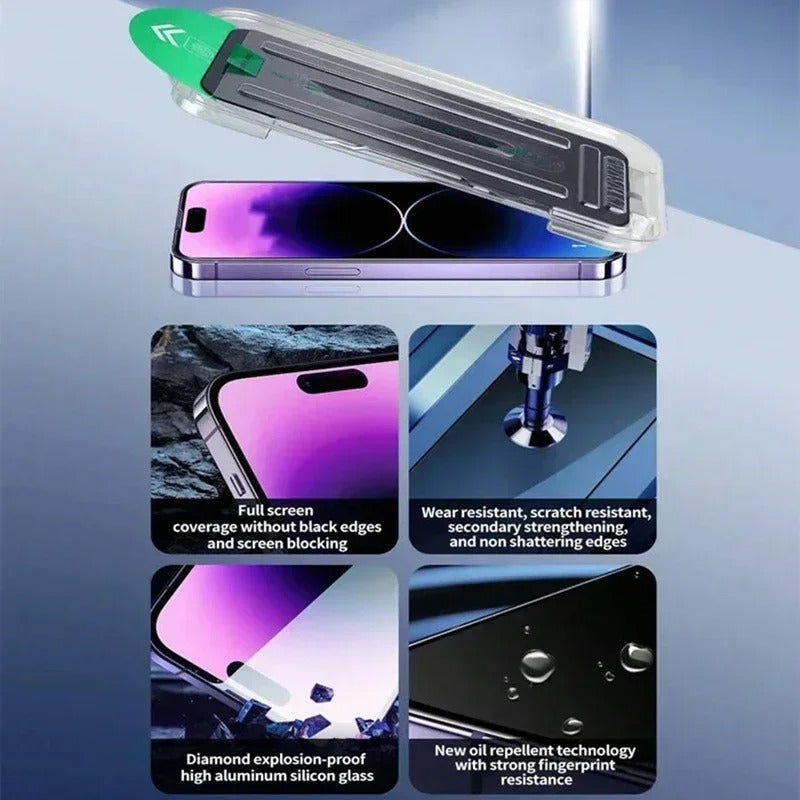 Premium iPhone Matte Privacy Screen Protector – Oleophobic Tempered Glass with Anti-Spy Protection, Anti-Fingerprint, Anti-Scratch & Shatter-Resistant HD Glass