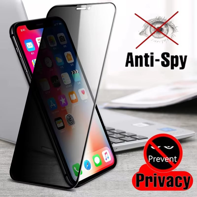 Premium iPhone Privacy Screen Protector – Anti-Spy Tempered Glass, Full Screen Front Protection, Anti-Fingerprint, Anti-Scratch & Shatterproof HD Glass