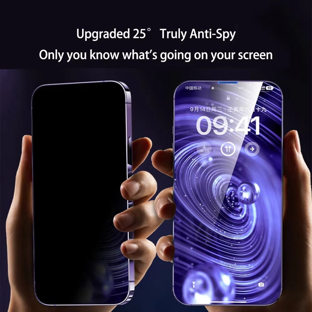 Premium iPhone Privacy Screen Protector – Anti-Spy Tempered Glass, Full Screen Front Protection, Clear View Display, Scratch-Resistant Protective Glass