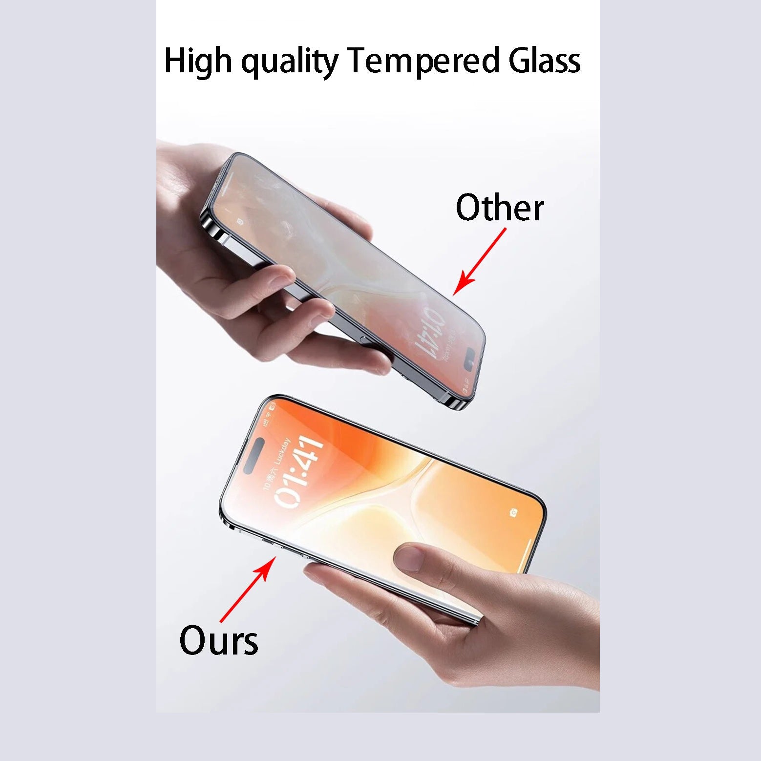 Premium iPhone Tempered Glass Screen Protector 4PCS – HD Clear Anti-Scratch, Anti-Shatter Full Protection Glass Film