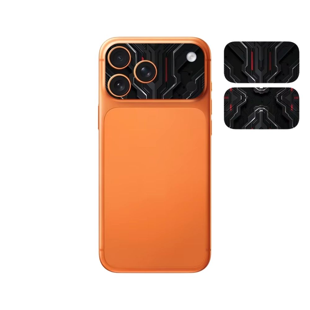 Refined iPhone Camera Lens Vinyl Skin, Scratch-Resistant Protective Wrap with Deep Waves Design & Precision Fit