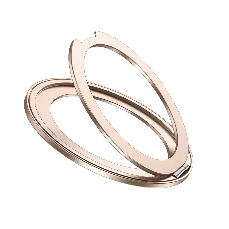 Refined iPhone Magnetic Ring Phone Holder, Slim Aluminum Metal Grip with 360° Rotation, Multi-Angle Stand & Secure MagSafe Hold