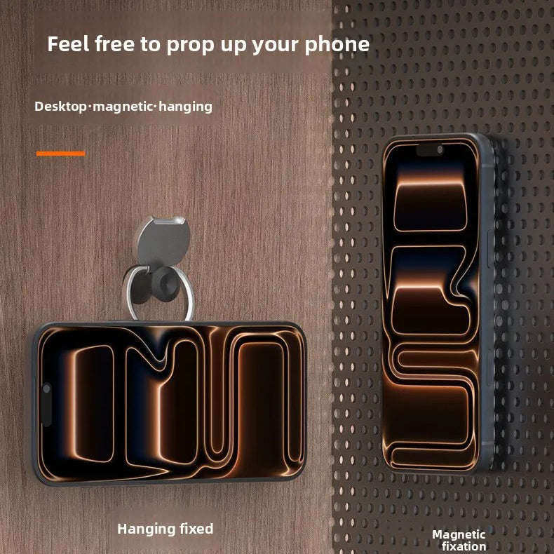 Rugged MagSafe Double-Sided Magnetic Phone Ring Stand, Aluminum Kickstand Grip with Strong Hold for Car, Gym & Desk Use