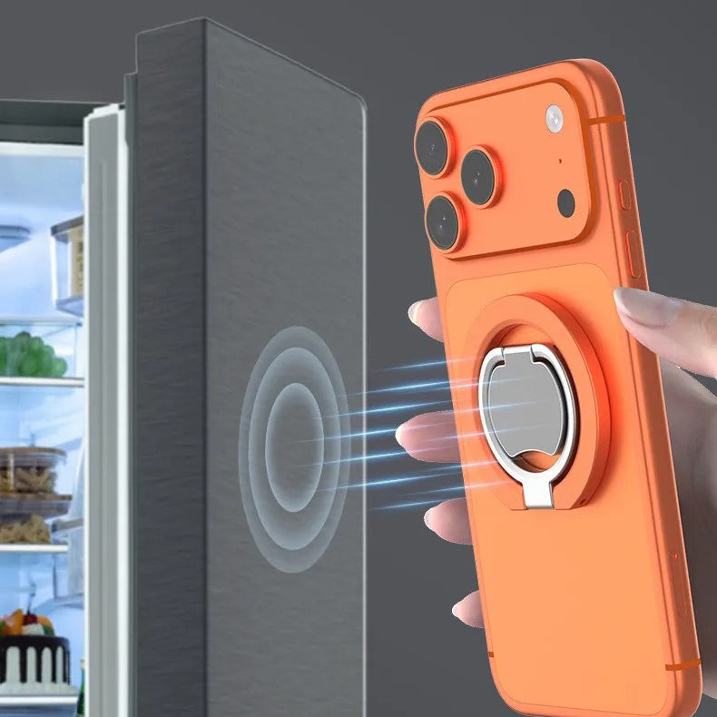 Rugged MagSafe Double-Sided Magnetic Phone Ring Stand, Aluminum Kickstand Grip with Strong Hold for Car, Gym & Desk Use