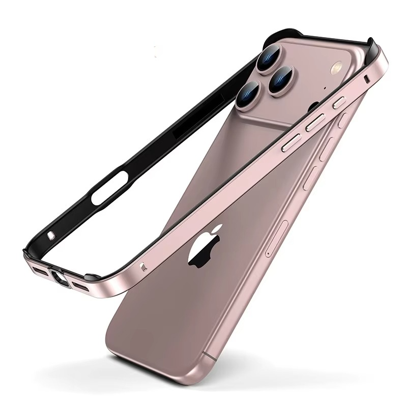 Rugged iPhone Case — Aluminum Metal Frame Bumper Cover with Silicone Protection and Shockproof Durable Design