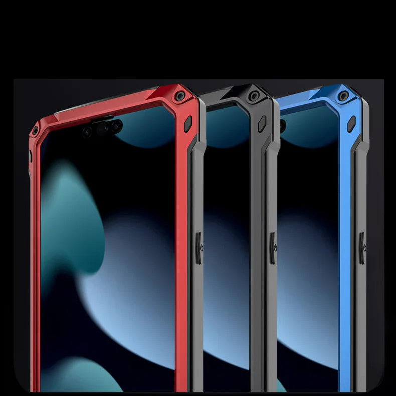 Rugged iPhone Case — Full-Body Military-Grade Cover with Built-In Screen Protector, Slide Camera Guard, Kickstand and Heavy-Duty Non-Slip Design