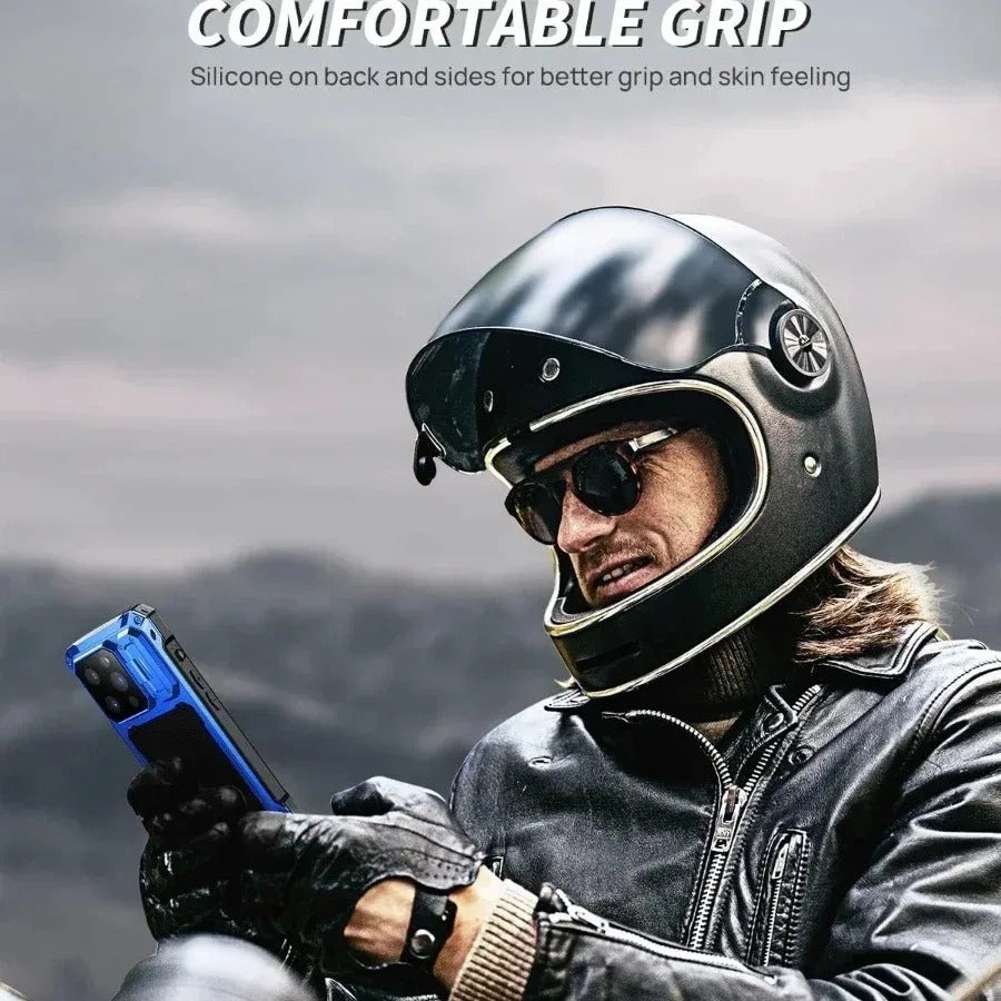 Rugged iPhone Case — Full-Body Military-Grade Cover with Built-In Screen Protector, Slide Camera Guard, Kickstand and Heavy-Duty Non-Slip Design