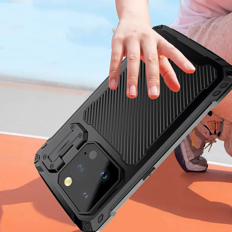 Rugged iPhone Case — Full-Body Military-Grade Cover with Built-In Screen Protector, Slide Camera Guard, Kickstand and Heavy-Duty Non-Slip Design