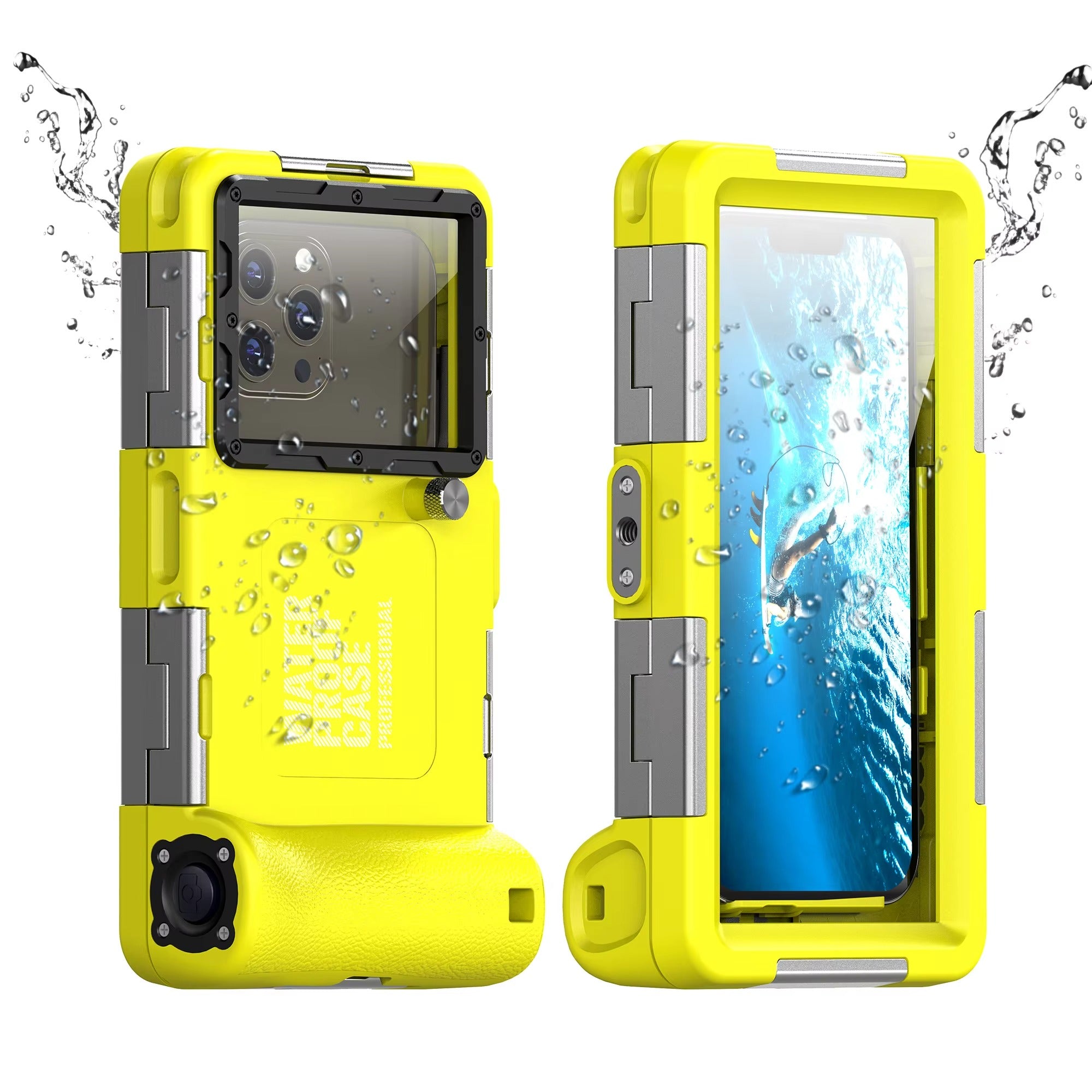 Rugged iPhone Case — IP68 Waterproof 15m/50ft Diving Pouch with Shockproof PC+TPU Seal, Anti-Scratch Protection and Lanyard for Underwater Photography