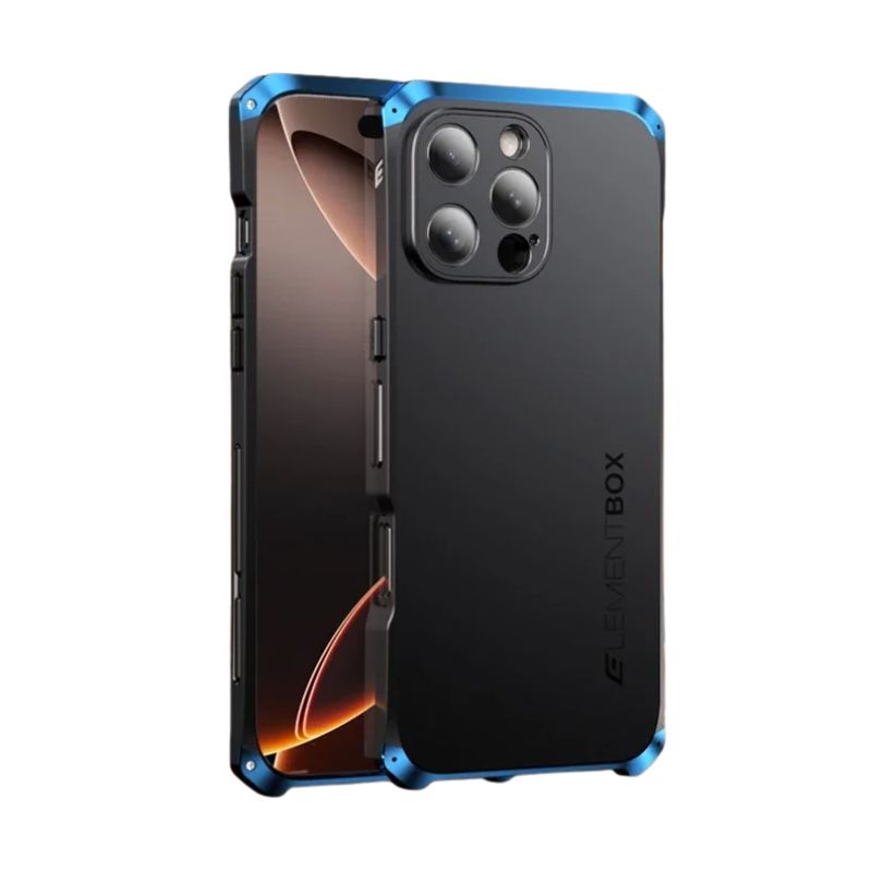 Rugged iPhone Case — Magnetic Aluminum Frame Cover with Anti-Collision Silicone Back, Shockproof Dustproof Protection and Washable Anti-Fingerprint Design