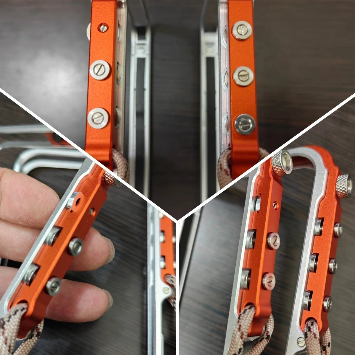 Rugged iPhone Case — Ultra-Light Aluminum Alloy Mecha Bumper with Military-Grade 360° Drop Protection, Shockproof Design and Lanyard Support