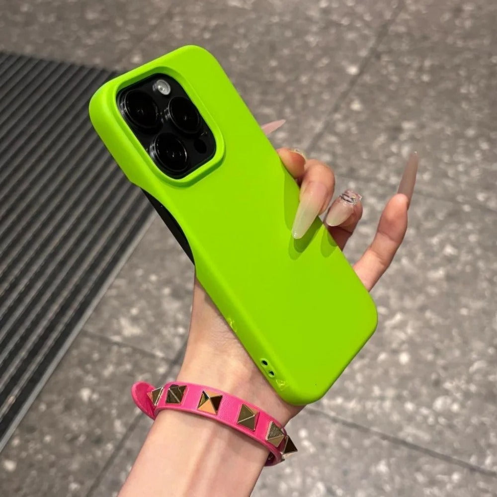 Ultra-Slim iPhone Case — Soft Silicone Pure-Color Matte Cover with Lightweight Shockproof TPU Design and Anti-Fingerprint Non-Slip Finish