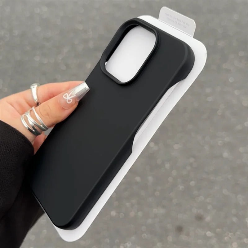 Ultra-Slim iPhone Case — Soft Silicone Pure-Color Matte Cover with Lightweight Shockproof TPU Design and Anti-Fingerprint Non-Slip Finish