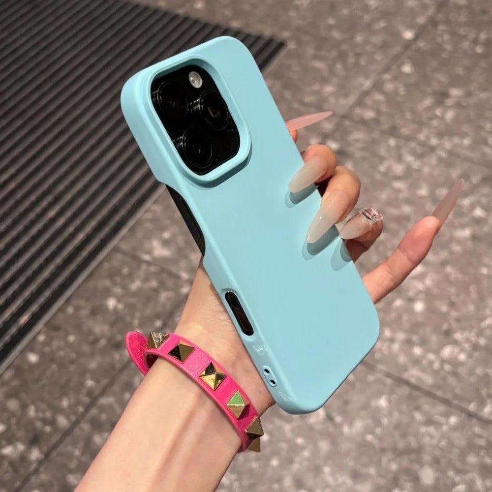 Ultra-Slim iPhone Case — Soft Silicone Pure-Color Matte Cover with Lightweight Shockproof TPU Design and Anti-Fingerprint Non-Slip Finish