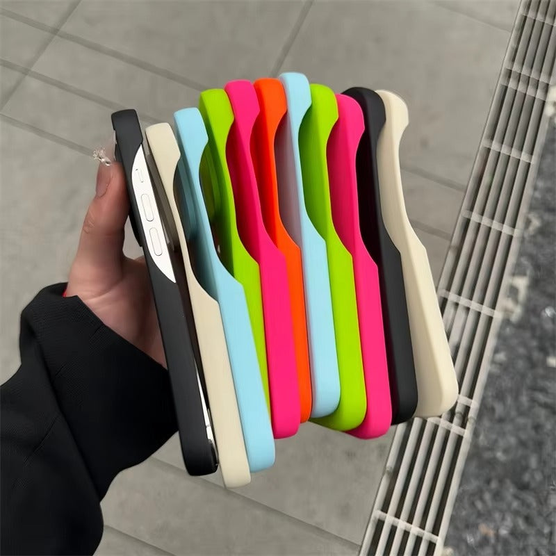 Ultra-Slim iPhone Case — Soft Silicone Pure-Color Matte Cover with Lightweight Shockproof TPU Design and Anti-Fingerprint Non-Slip Finish