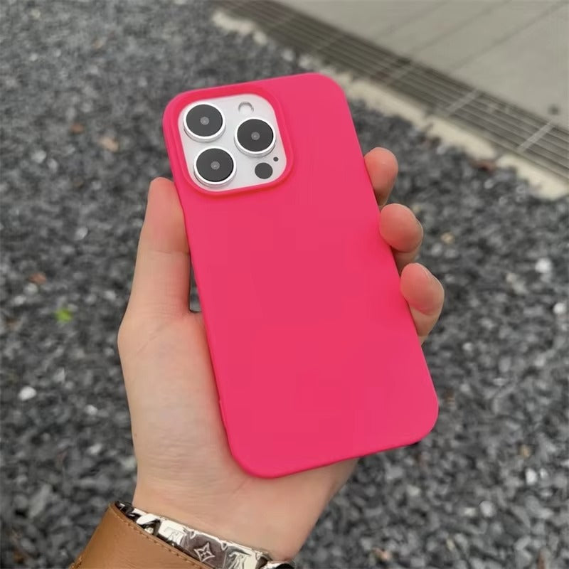 Ultra-Slim iPhone Case — Soft Silicone Pure-Color Matte Cover with Lightweight Shockproof TPU Design and Anti-Fingerprint Non-Slip Finish