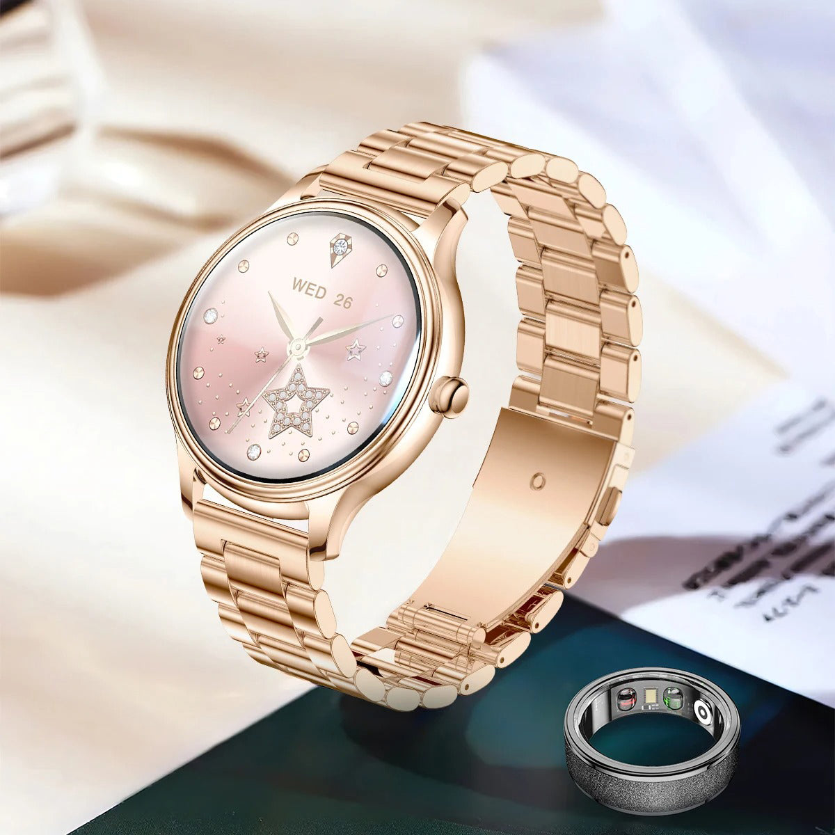 Ultra-Thin AMOLED Smart Watch with 1.32″ Round Display, Health Monitoring, Bluetooth Calling, Lightweight Fashion Fitness Tracker