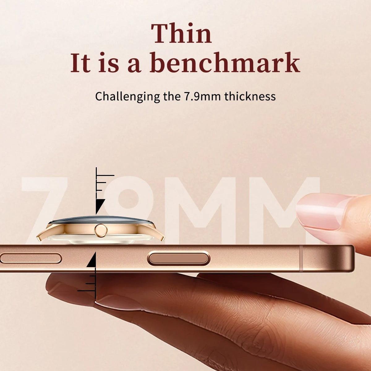 Ultra-Thin AMOLED Smart Watch with 1.32″ Round Display, Health Monitoring, Bluetooth Calling, Lightweight Fashion Fitness Tracker