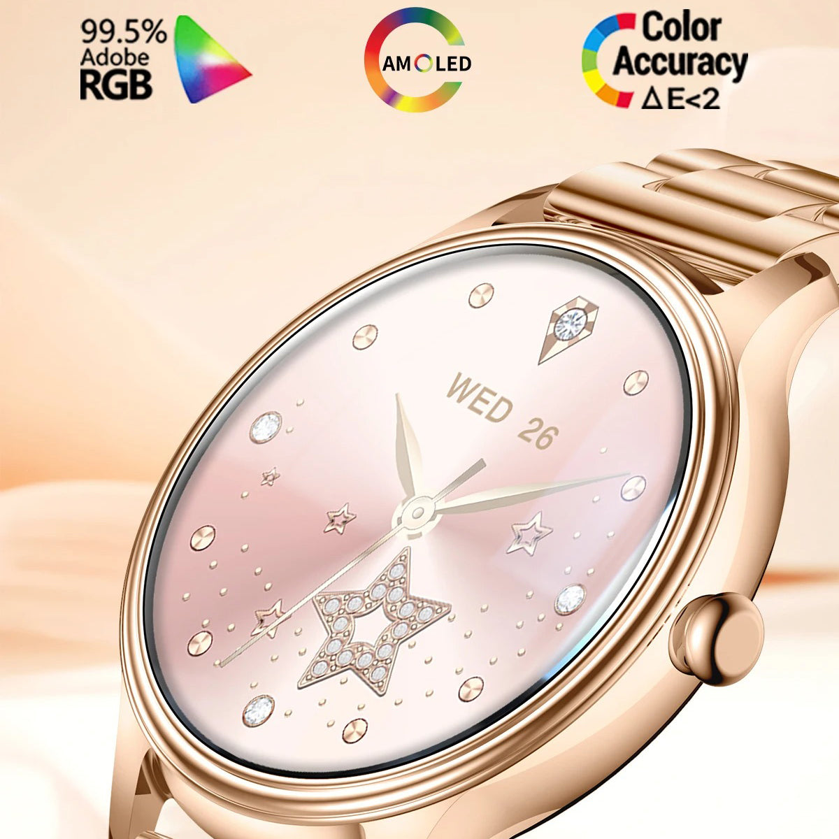 Ultra-Thin AMOLED Smart Watch with 1.32″ Round Display, Health Monitoring, Bluetooth Calling, Lightweight Fashion Fitness Tracker