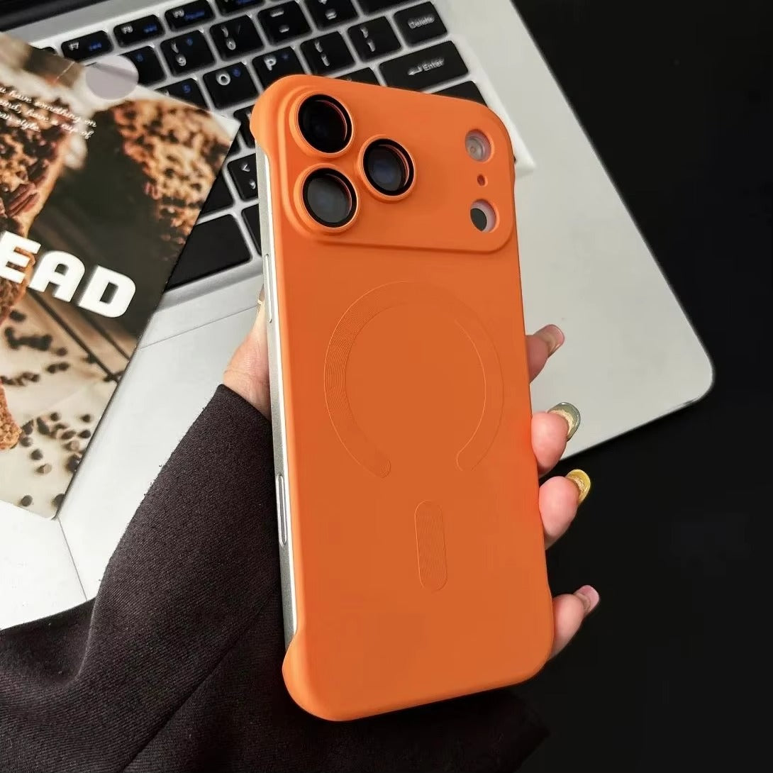 Ultra-Thin iPhone Case — PC Frameless Half-Wrapped Shockproof Cover, Anti-Fingerprint, Non-Slip, Lightweight Protective Design